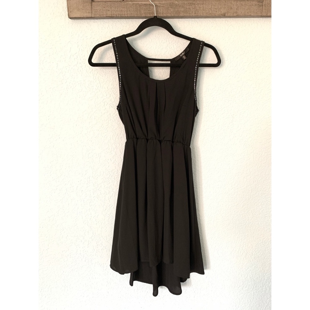 Papaya Fit & Flare Sleeve Less Dress Small Brown